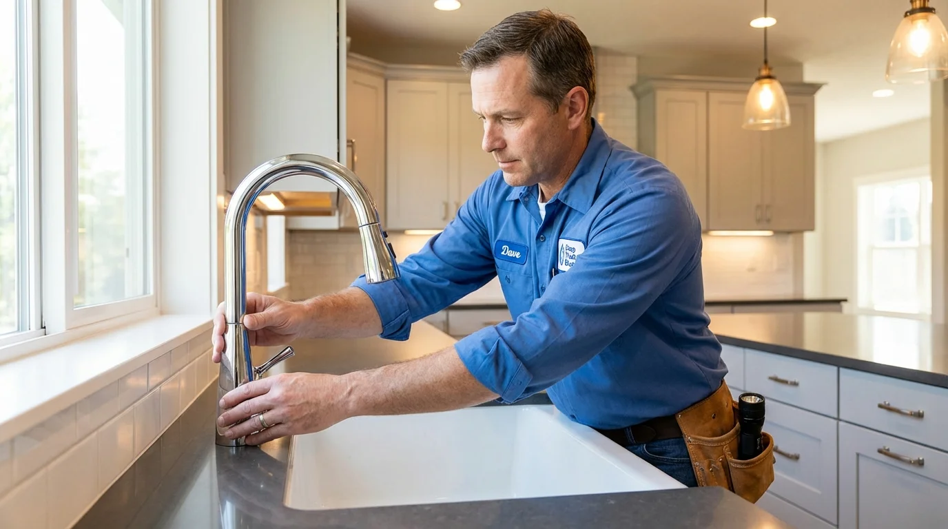 Kitchen faucet installation by Johns Plumbing LLC in Coeburn